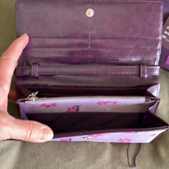 NIB with tags. Lancaster Women’s Crossbody wallet/clutch. Leather with fabric - Picture 3 of 8
